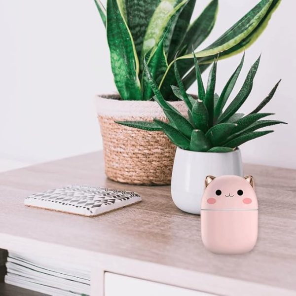 200ml air Mini Humidifiers Cute Aroma Diffuser With Night Light Cool Mist for Bedroom Home Car Plants Purifier air Humidifier - Image 3