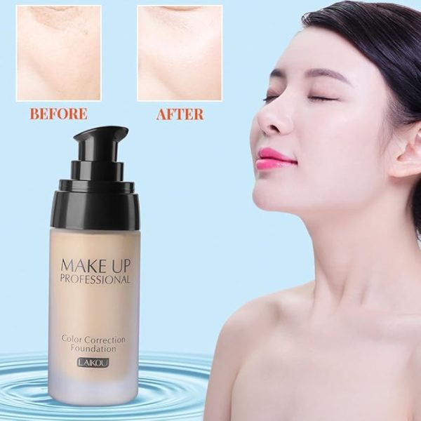 3 Colors Makeup Face Contour Color Liquid Concealer, Blemish Flaw Cover Foundation Cosmetic with Matte Finish, 03 Beige - Image 4