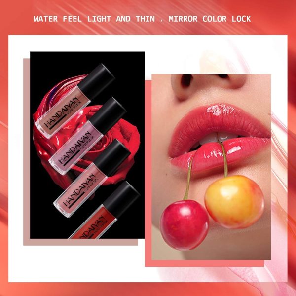 Mimore 4 pcs. Moist lipstick liquid lipstick set waterproof durable lip gloss kit smoothing non-stick cup sexy colors lip glaze with gift box - Image 3